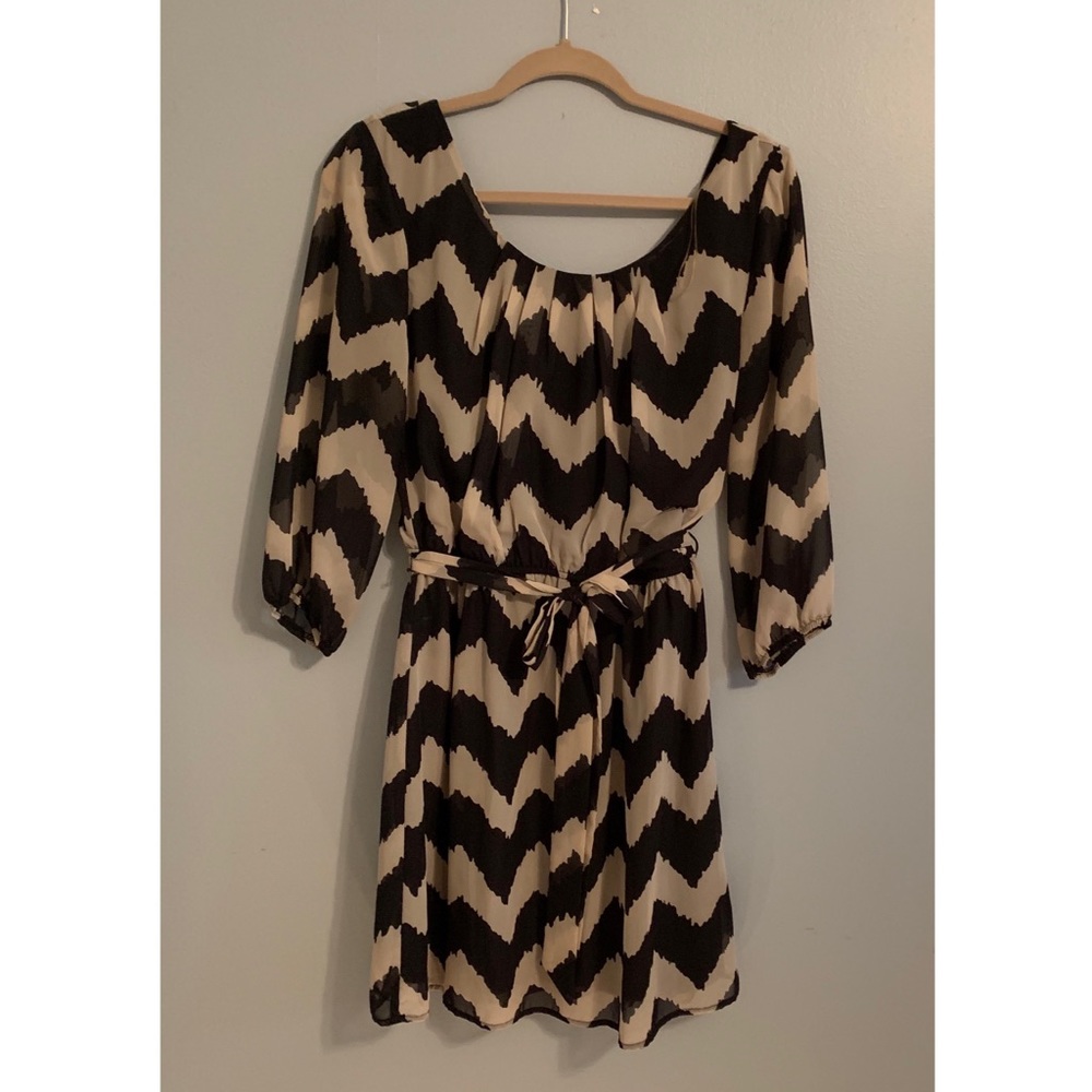 Casual Long-Sleeve Printed Dress